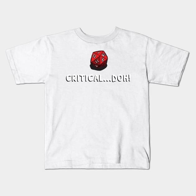 Critical Doh! Kids T-Shirt by Lime Spring Studio